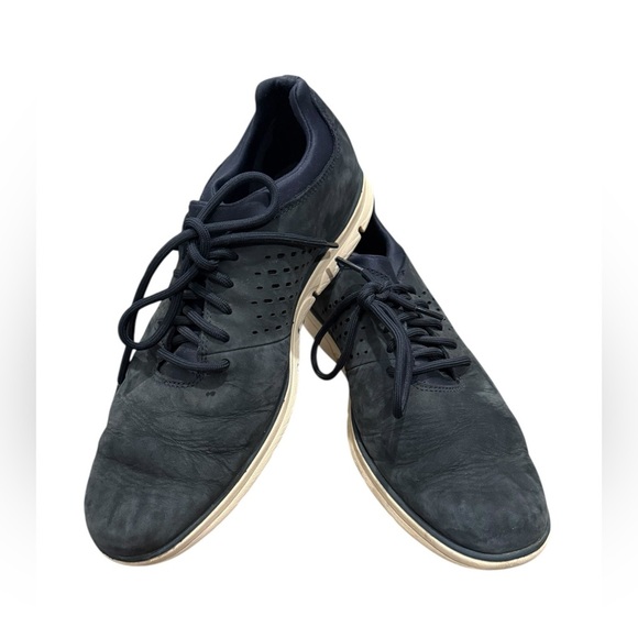 Timberland Bradstreet Sensorflex Navy Blue Leather lace up Oxford Sneakers sz 10 - Picture 2 of 7